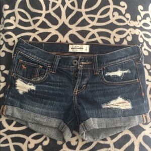 Abercrombie Ripped Jean Shorts